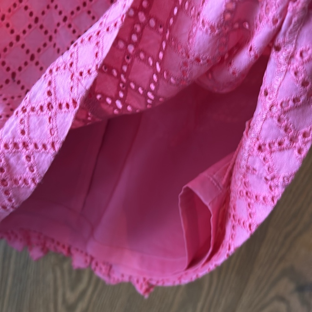 Maggy London Orange Pink Sheath Mini Dress V-neck Sleeveless Size 6 - Picture 7 of 7